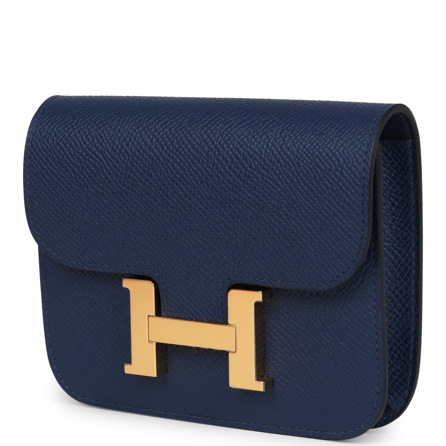 Hermes Constance Slim Wallet Bleu Navy Epsom Gold Hardware – Madison ...