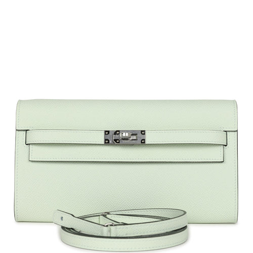 Hermes Kelly Wallet To Go Vert Fizz Epsom Palladium Hardware