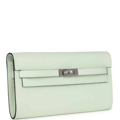 Hermes Kelly Wallet To Go Vert Fizz Epsom Palladium Hardware