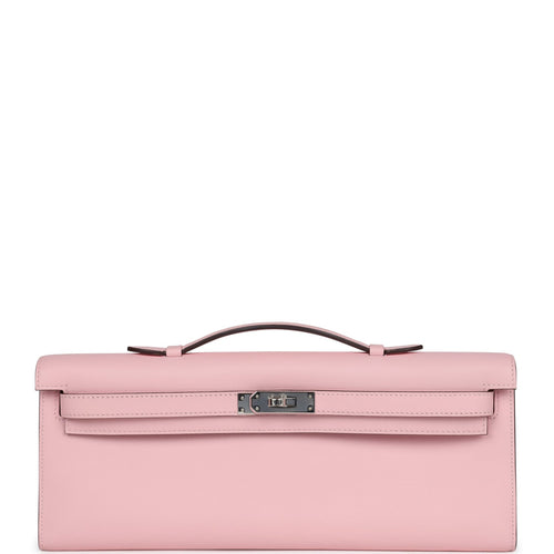 Hermes Kelly Cut Rose Sakura Swift Palladium Hardware