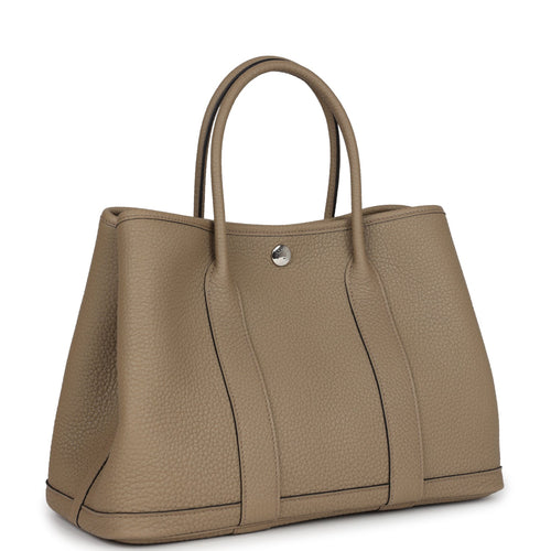 Hermes Garden Party 30 Beige Marfa Negonda Palladium Hardware