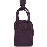 Hermes Mini Lindy Cassis Clemence Gold Hardware