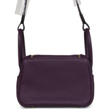 Hermes Mini Lindy Cassis Clemence Gold Hardware