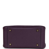 Hermes Mini Lindy Cassis Clemence Gold Hardware