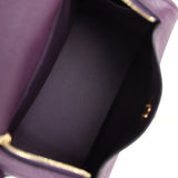 Hermes Mini Lindy Cassis Clemence Gold Hardware