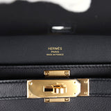 Hermes Jypsiere Mini Black Evercolor Gold Hardware