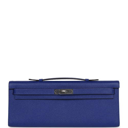Hermes Kelly Cut Bleu Electric Epsom Palladium Hardware