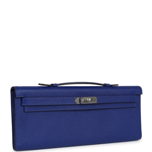 Hermes Kelly Cut Bleu Electric Epsom Palladium Hardware