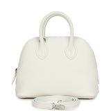 Hermes 1923 Bolide Mini White Evercolor Palladium Hardware