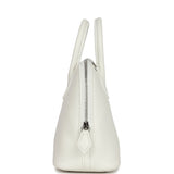 Hermes 1923 Bolide Mini White Evercolor Palladium Hardware