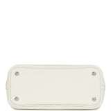 Hermes 1923 Bolide Mini White Evercolor Palladium Hardware