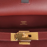 Hermes Jypsiere Mini Rouge H Evercolor Gold Hardware