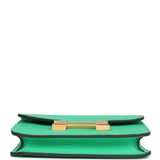 Hermes Constance Slim Wallet Bi-color Vert Comics and Bleu Zellige Evercolor Gold Hardware