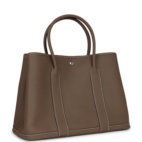 Hermes Garden Party 36 Etoupe Negonda Palladium Hardware