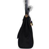 Hermes Herbag Zip 31 PM Black Military Canvas & Vache Hunter Gold Hardware