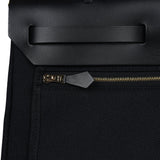 Hermes Herbag Zip 31 PM Black Military Canvas & Vache Hunter Gold Hardware