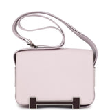 Hermes Geta Mauve Pale and Rouge Sellier Chevre Palladium Hardware