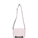 Hermes Geta Mauve Pale and Rouge Sellier Chevre Palladium Hardware