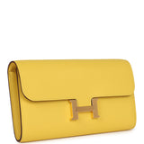 Hermes Constance To Go Wallet Jaune De Naples Epsom Gold Hardware