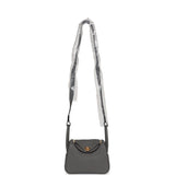 Hermes Mini Lindy Gris Meyer Clemence Gold Hardware