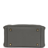 Hermes Mini Lindy Gris Meyer Clemence Gold Hardware