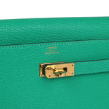 Hermes Kelly Wallet To Go Menthe Chevre Gold Hardware