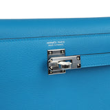 Hermes Kelly Danse Bleu Zanzibar Evercolor Palladium Hardware