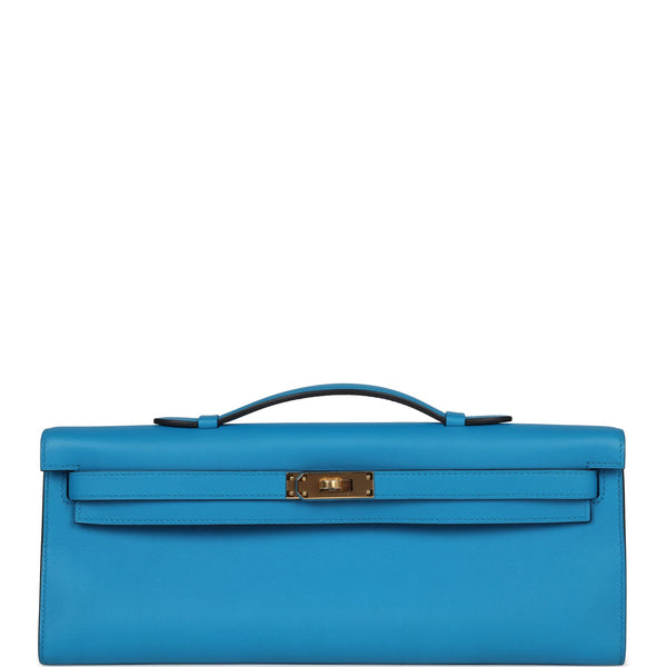 Hermes Kelly Cut Bleu Zanzibar Swift Gold Hardware – Madison Avenue Couture