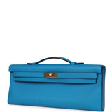 Hermes Kelly Cut Bleu Zanzibar Swift Gold Hardware