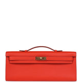 Hermes Kelly Cut Capucine Swift Gold Hardware