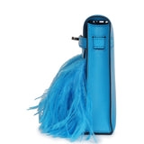 Hermes Kelly Elan Foile Bleu Frida Chevre Chamkila and Ostrich Feathers Palladium Hardware