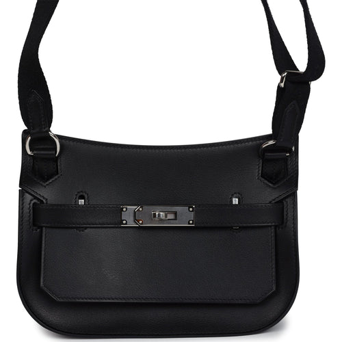 Hermes Jypsiere Mini Black Evergrain Palladium Hardware