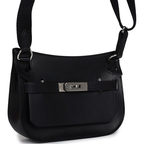 Hermes Jypsiere Mini Black Evergrain Palladium Hardware