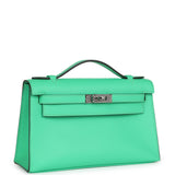 Hermes Kelly Pochette Vert Comics Swift Palladium Hardware