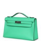 Hermes Kelly Pochette Vert Comics Swift Palladium Hardware