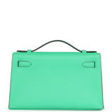 Hermes Kelly Pochette Vert Comics Swift Palladium Hardware