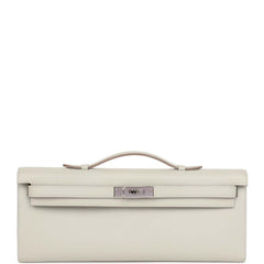 Hermes Kelly Cut Gris Perle Swift Palladium Hardware