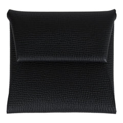 Hermes Bastia Change Purse Black Epsom Palladium Hardware