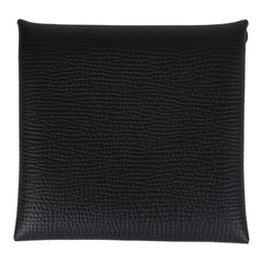 Hermes Bastia Change Purse Black Epsom Palladium Hardware