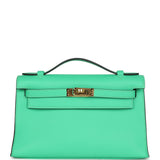 Hermes Kelly Pochette Vert Comics Swift Gold Hardware