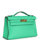 Hermes Kelly Pochette Vert Comics Swift Gold Hardware