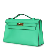 Hermes Kelly Pochette Vert Comics Swift Gold Hardware