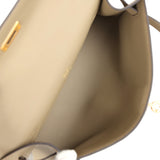 Hermes Kelly Pochette Beige Marfa Swift Gold Hardware