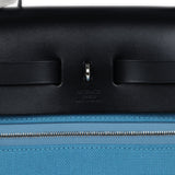 Hermes Herbag Zip PM 31 Blue Jean Toile H and Black Vache Hunter Palladium Hardware