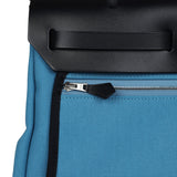 Hermes Herbag Zip PM 31 Blue Jean Toile H and Black Vache Hunter Palladium Hardware