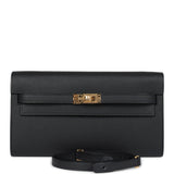 Hermes Kelly Wallet To Go Black Epsom Gold Hardware