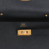 Hermes Kelly Wallet To Go Black Epsom Gold Hardware