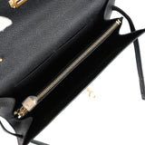 Hermes Kelly Wallet To Go Black Epsom Gold Hardware