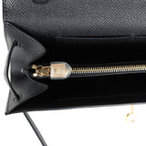 Hermes Kelly Wallet To Go Black Epsom Gold Hardware