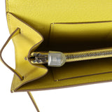 Hermes Kelly Wallet To Go Lime Chevre Palladium Hardware